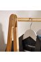 Vida Bamboo Foldable Cloth Rack with Storage 60x45x160 - Natural - 3