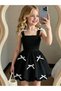 Girl's Bow Detailed Balloon Children's Dress