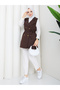 Women's Double-Breasted Belted Vest Rc3151 - 6