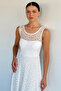 Cream Short Lace Evening Dress - 2