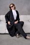 Women's Floral Embroidered Kimono Top and Bottom Set - 7