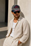 Men's Gray Vintage Distressed Baseball Cap with Adjustable Embroidery Detail Premium Cap - 6