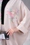 Women's Floral Embroidered Kimono Top and Bottom Set - 6