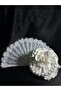 Three-Dimensional Floral Bridal Fan and Bridal Bag