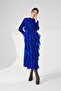 Ruffled, Belted Lycra and Elegant Dress.