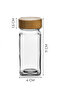 Set of 12 Square Glass Spice Jars with Bamboo Lids 120 ml – Vacuum Sealed Spice Set with 40 Labels and Gift - 5
