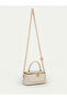 Women's Box Model Leather Handle Zippered Crossbody Handbag and Shoulder Bag - 6