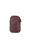 Burgundy Dark Leather Unisex Phone Bag - 3