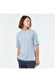 تي شيرت رجالي سادة بأكمام قصيرة وياقة دائرية أزرق