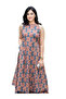Blue & Orange Viscose Geometric Print Kurta Palazzo Set - ALV2217 | Blue & Orange-Size:XL-42-Inches - 5
