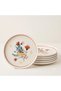 Kardelen Set of 6 Porcelain Cake Plates