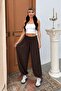 Women's Pants Loose Fit Elastic Cuffs Adjustable Waist Drawstring Thin Sandy Summer Jogger Baggy Pants - 2