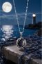 Night & Day Moving Locket Steel Necklace (Silver Color)