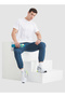 Men's White Low-Top Sneakers - Lightweight with Comfortable White Sole - 6