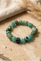Handmade Green Agate Tumbled Cut Natural Stone Flexible Bracelet - 3