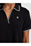 Black Regular Fit Polo Collar Knitted Dress 50324589-Vr046 - 6