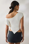 Natural Viscose Flexible Blouse with Six Triangle Shoulder Details - 5