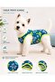 Small Breed Blue Neon Paw Undershirt Dog Outfit Dog Undershirt Cat Outfit (1-10kg)