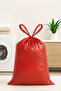 3 Rolls of 10 Pieces 65X70 cm Drawstring Strawberry Scented Garbage Bags 30 Pieces Large Size Drawstring Garbage Bags - 4