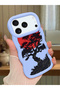 iPhone 17/18 Pro Compatible Case with Camera Protector Blue Silicone Couple Phone Case Tree Pattern
