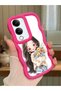 Vivo Y04 Compatible Case Camera Protector Red Silicone Couple Phone Case Girl Pattern