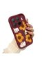 Mi 15t Pro Compatible Case Camera Protector Burgundy Silicone Couple Phone Case Floral Pattern - 2