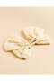 Women Beige Embellished Hair Clip - 2