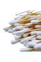 150Pcs Wooden Cotton Buds Bamboo Cotton Swabs Double-Ended-White in Round Plastic Container - 6