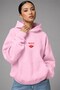 Women's Oversize Sweatshirt Hoodie Spicy Mood Pink – Hooded, 3-Thread Fleece, Kangaroo Pocket