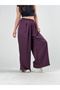 Burgundy Satin Women's Palazzo Trousers Coc3251 - 3