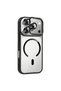 iPhone 17 Pro Max Case with Camera Stand Magsafe Supported Transparent Back Silicone Omsy - 6