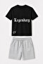 Legendary Text Printed Children's Summer Quality T-Shirt and Capri Set - 2