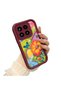 Mi 15 5g Compatible Case Camera Protector Burgundy Silicone Couple Phone Case Butterfly Pattern - 2