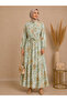 Summer Patterned Mango Fabric Comfortable Fit Dress