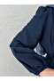 Taliz Sewing Detailed Voile Dress with Elasticated Sleeves-Pa9885 Navy Blue - 3
