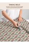 100% Cotton Satin Fabric 100X155 cm Cream Plum Flower Patterned Decorative Patchwork Fabric - 8