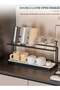Black Double-Layer Dish Drying Rack with Drain Tray, Multi-Functional Kitchen Countertop Organizer for Dishes, Cups, Mugs & Water Bottles, Metal Storage Holder - 3