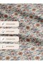 100% Cotton Satin Fabric 100X155 cm Cream Background Blue Orange Geometric Floral Pattern Patchwork Fabric - 6