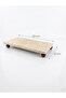 Natural Travertine Stone Oil Container, Presentation Container, Spice Rack Stand with Dark Wooden Base 23 X 12 cm - 3