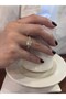 Xuping Women's Square Zircon Stone Solitaire Model Gold Ring with Numbered Size - 3