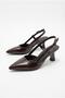 62034 Yanki Soft Comfortable Open Back 6 cm Heel Height Pointed Toe Women's Shoes - 4