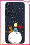 Night Blue Little Prince Pattern Inside Velvet Silicone Case for Samsung Galaxy A73