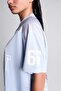 Quick-Dry V-Neck Number Patterned Sports Tulle Short-Sleeved Light Blue T-Shirt I3134Ax26Au - 4