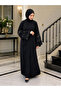 Flared Sleeves, Three-Stripe Accessory Detail, Loose Fit, Dress That Can Be Worn on Casual and Special Occasions.