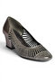 Y820854514 Platinum Glitter Thick Heeled Women's Shoes - 6