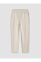 Gray Elastic Waist Women's Muslin Trousers - 7