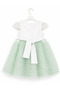 Girl's Lace, Stone Detailed, Lined Layered Tulle Dress for Birthday, Wedding, Special Occasion. - 7