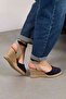 Wedge Heel Espadrille Sandals Dg6038 Navy Blue - 5