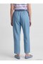 Alita City Women's Carrot Cut Jeans with Elastic Waist and Contrast Detail - 4