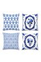 Framed Tile Vase Patterned 4-Piece Throw Pillow Cover Set - 3